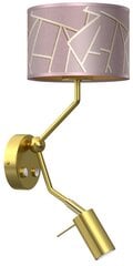 Seinavalgusti ZIGGY PINK Gold/Pink 1xE27 + 1x mini GU10 цена и информация | Настенные светильники | kaup24.ee