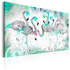 Pilt - Turquoise Flamingoes 120x80 cm hind ja info | Seinapildid | kaup24.ee