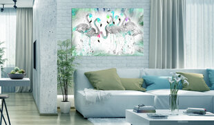 Pilt - Turquoise Flamingoes 120x80 cm hind ja info | Seinapildid | kaup24.ee