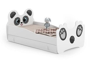 Детская кровать Animals с ящиком и матрасом 144 см x 80 см x 70 см, панда цена и информация | Детские кровати | kaup24.ee