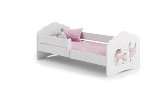 Детская кровать Fala с матрасом и барьерной защитой 164 см х 85 см х 63 см, принцесса с единорогом цена и информация | Детские кровати | kaup24.ee