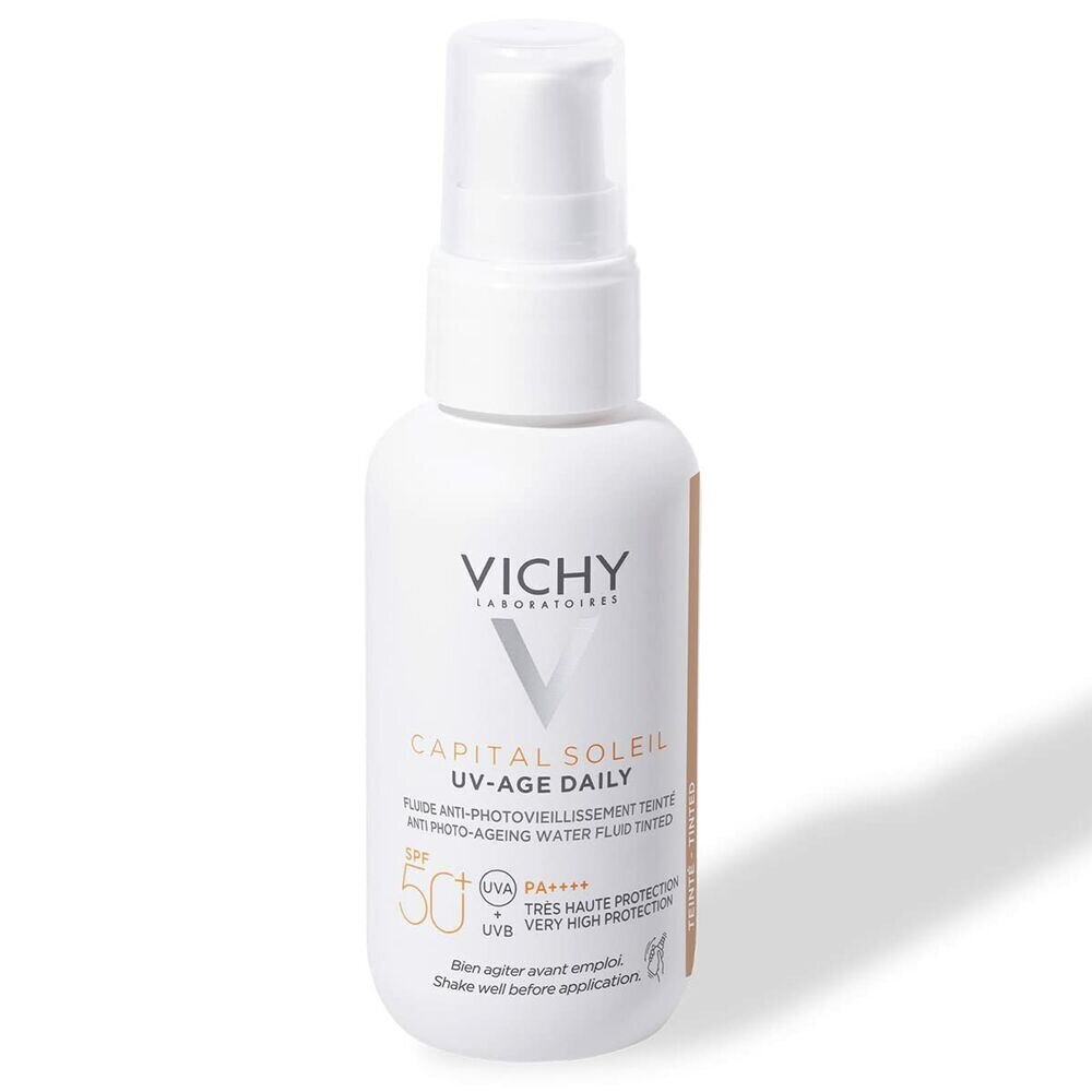 Toonitud vedelik vananemist ennetav Vichy UV-Age Daily SPF50+ Light, 40 ml цена и информация | Päikesekreemid | kaup24.ee
