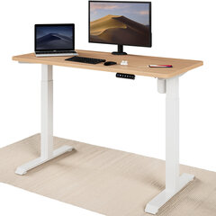 Регулируемый по высоте стол Desktronic с электроприводом, с разъемами USB A и C, 120x60 см цена и информация | Компьютерные, письменные столы | kaup24.ee