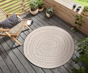 Vaip Northrugs Bali, Ø200 cm, beeži värvi цена и информация | Ковры | kaup24.ee