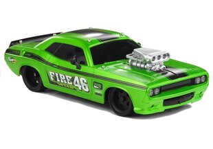 Dodge Challenger 1:16 kaugjuhitav auto, roheline hind ja info | Poiste mänguasjad | kaup24.ee