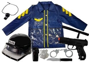 Карнавальный костюм с игрушечным пистолетом и аксессуарами "Полиция" цена и информация | Карнавальные костюмы | kaup24.ee