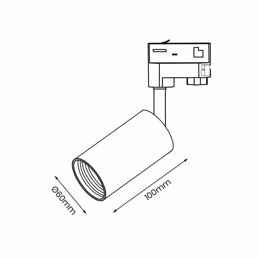 Milagro laevalgusti Pipe Track Spot Light Black hind ja info | Laelambid | kaup24.ee