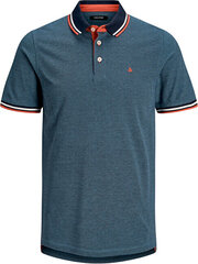 Мужская рубашка-поло JJEPAULOS POLO SS NOOS Denim Blue SLIM FIT цена и информация | Мужские футболки | kaup24.ee