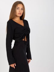 черная повседневная блуза с серебряной аппликацией цена и информация | Женские блузки, рубашки | kaup24.ee