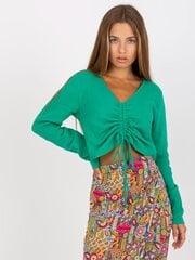 зеленая блуза с коротким рукавом в рубчик rue paris цена и информация | Женские блузки, рубашки | kaup24.ee