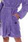 Lühike kapuutsiga hommikumantel 2215 Viola, lilla värvi hind ja info | Naiste hommikumantlid | kaup24.ee