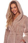 Pikk kapuutsiga hommikumantel L&L 2205, beež hind ja info | Naiste hommikumantlid | kaup24.ee