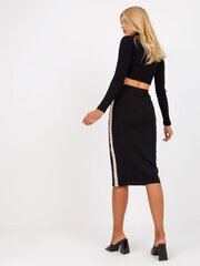 черная юбка-толстовка с завышенной талией och bella цена и информация | Юбка | kaup24.ee