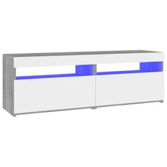 vidaXL telerialused LED-tuledega 2 tk, hall Sonoma tamm, 60x35x40 cm цена и информация |  Тумбы под телевизор | kaup24.ee