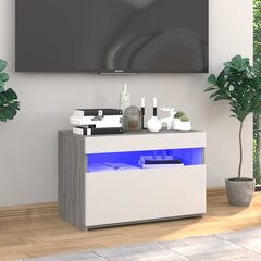 vidaXL telerialus LED-tuledega, hall Sonoma tamm, 60 x 35 x 40 cm цена и информация | Тумбы под телевизор | kaup24.ee