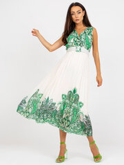 Женское бело-зеленое платье One Size цена и информация | Платья | kaup24.ee