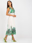 Naiste valge ja roheline One size kleit цена и информация | Kleidid | kaup24.ee
