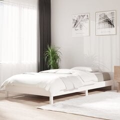 vidaXL virnastatav voodi, valge, 100 x 200 cm, männipuit цена и информация | Кровати | kaup24.ee