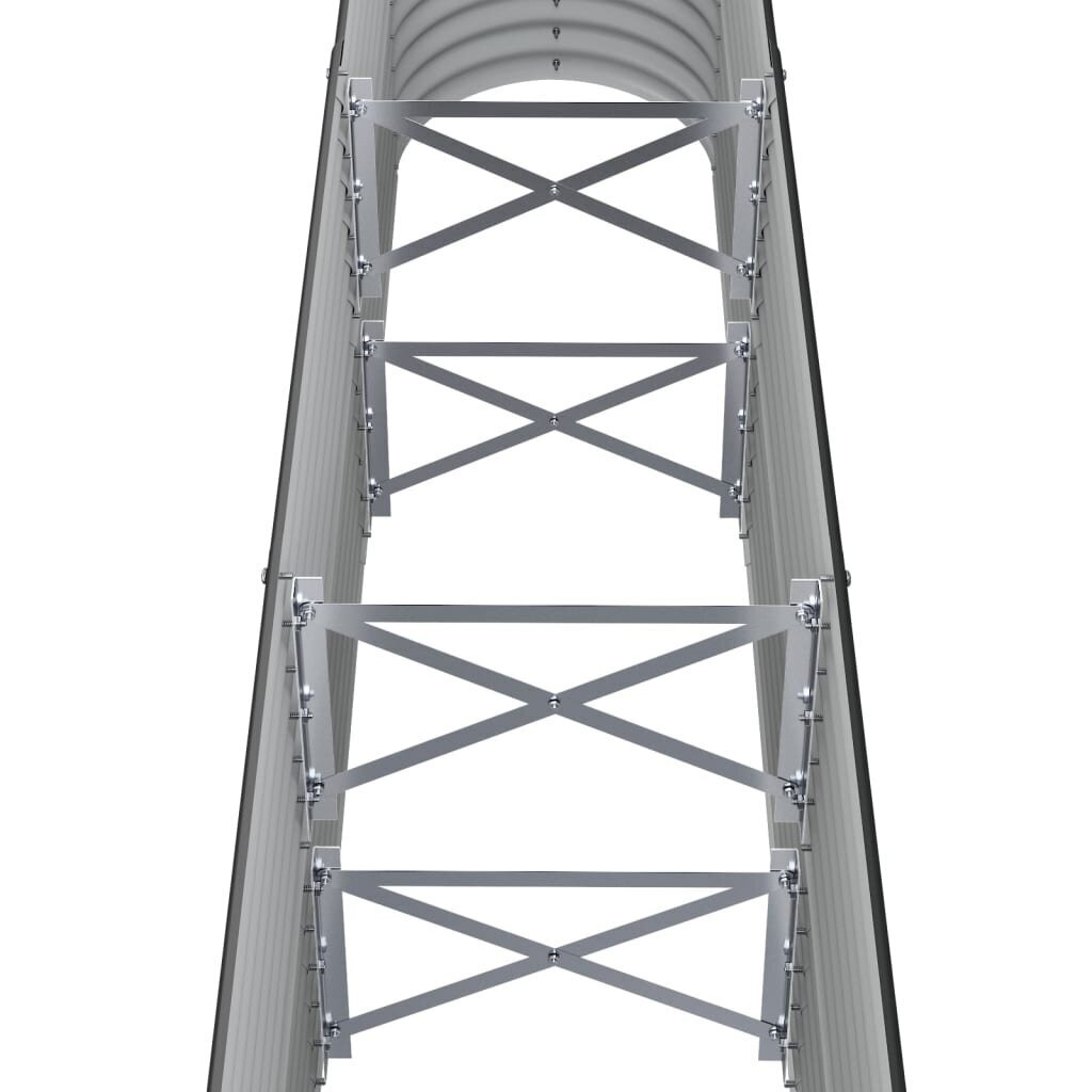 vidaXL aia taimekast, pulbervärvitud teras, 152x40x68 cm, antratsiit hind ja info | Lillekastid | kaup24.ee