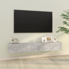 vidaXL telerikapid 2 tk, betoonhall, 100 x 30 x 30 cm, tehispuit цена и информация | Тумбы под телевизор | kaup24.ee