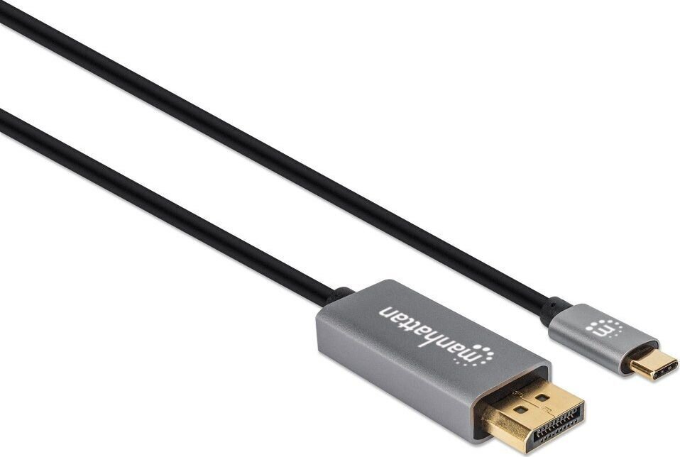 Kaabli adapter Manhattan USB-C - DisplayPort DP Alt Mode 8K 2m, must hind ja info | Mobiiltelefonide kaablid | kaup24.ee