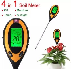 рН-метр почвы 4в1 цена и информация | Измерители (температура, влажность, pH) | kaup24.ee