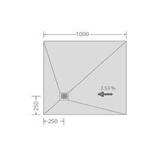 Dušialus JackoBoard Aqua, 1000x1000x40 mm hind ja info | Dušialused | kaup24.ee