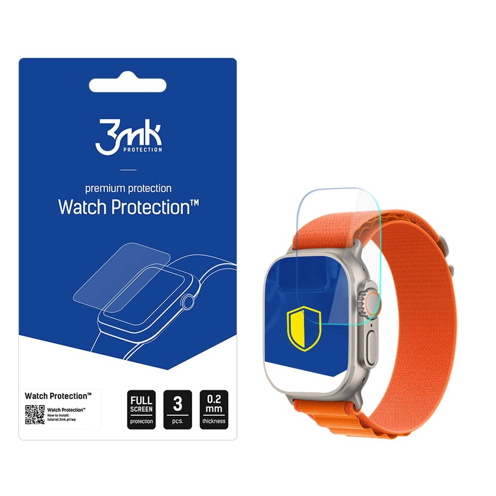 3mk hybrid glass Watch Protection FG for Apple Watch Ultra hind ja info | Nutikellade ja nutivõrude tarvikud | kaup24.ee