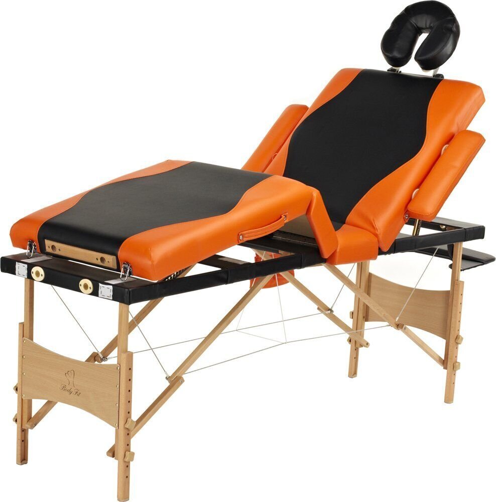 Massaažilaud Bodyfit 1045, must/oranž hind ja info | Massaažikaubad | kaup24.ee