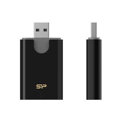 Устройство чтения карт памяти Silicon Power USB 3.2 Gen 1 Type-A Карты SD/microSD UHS-I и MMC SPU3AT5REDEL300K цена и информация | Адаптер Aten Video Splitter 2 port 450MHz | kaup24.ee