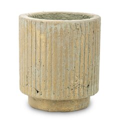 Keraamiline pott, 13 x 14,5(H) cm, roheline/kuldne цена и информация | Вазоны | kaup24.ee