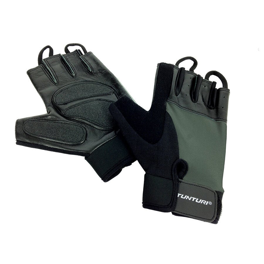 Treeningkindad Tunturi Fitness Gloves Pro Gel, suurus XXL, hall/must цена и информация | Jõusaali kindad | kaup24.ee