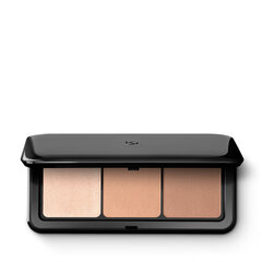 Näo kontuurimise palett 2 kontuuripuudriga ja 1 highlighter Kiko Milano Contour Obsession Palette, 02 Medium цена и информация | Бронзеры (бронзаторы), румяна | kaup24.ee