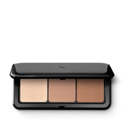 Палетка для контурирования лица с 2 контурными пудрами и 1 хайлайтером Kiko Milano Contour Obsession Palette, 03 Deep цена и информация | Бронзеры (бронзаторы), румяна | kaup24.ee