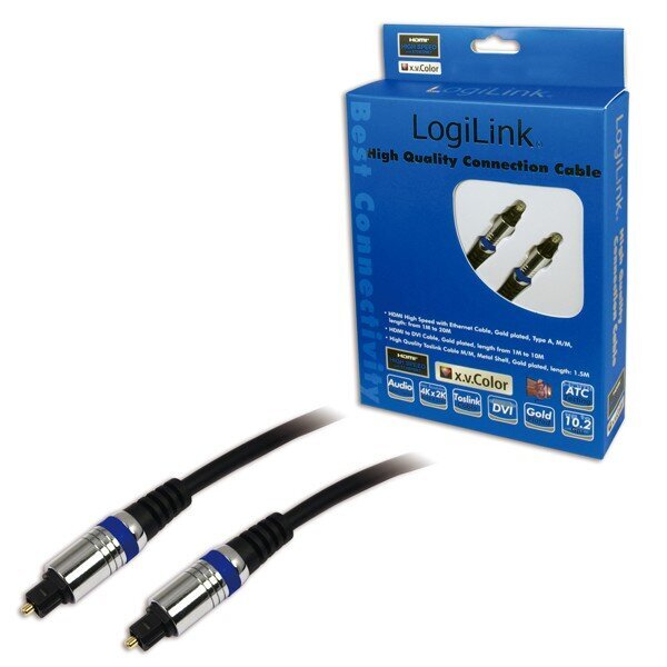 LogiLink TOSLINK, kvaliteetne helikaabel 1.5 hind ja info | Kaablid ja juhtmed | kaup24.ee