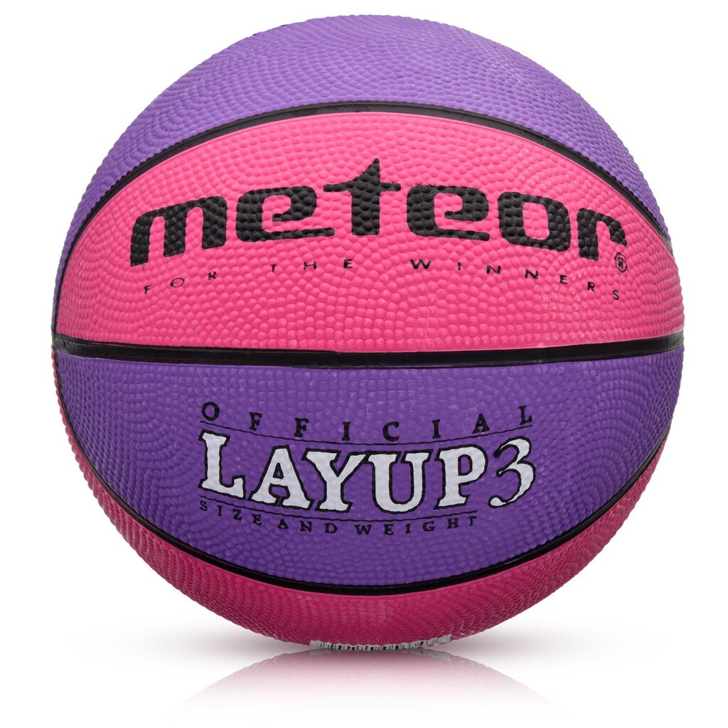 Korvpall Meteor LayUp 3 roosa/lilla 07081 hind ja info | Korvpallid | kaup24.ee