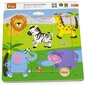 VIGA Handy Wooden Puzzle Wild Animals Safari ZOO 9 eset hind ja info | Imikute mänguasjad | kaup24.ee