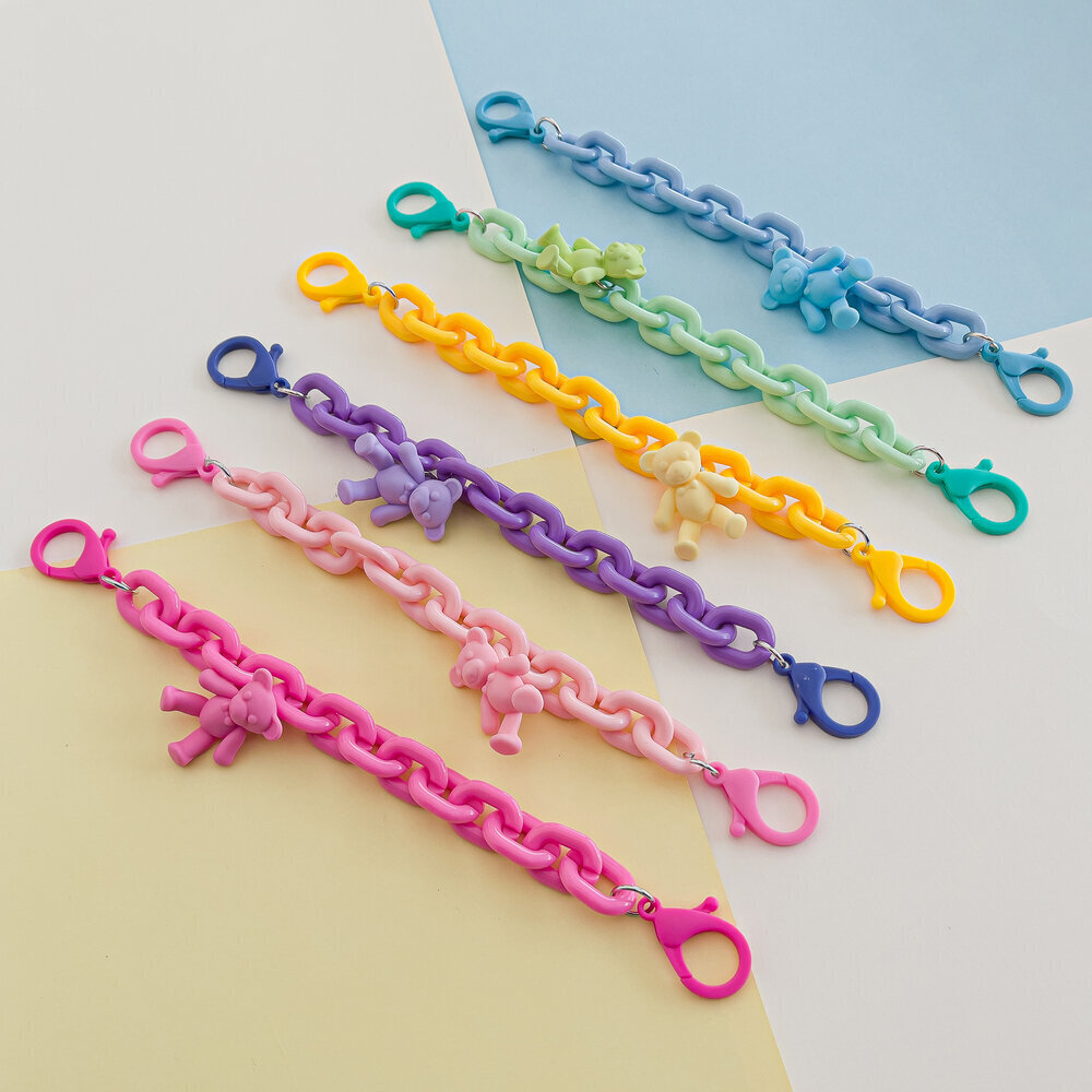 Color Chain (rope) colorful chain phone holder pendant for backpack wallet light pink (Dark pink) hind ja info | Mobiiltelefonide lisatarvikud | kaup24.ee