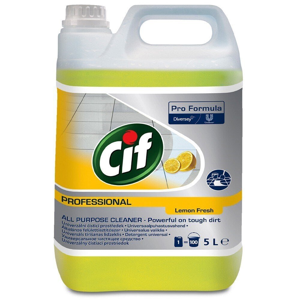 Üldpuhastusvahend CIF Professional All Purpose Cleaner Lemon / 5l цена и информация | Puhastusvahendid | kaup24.ee