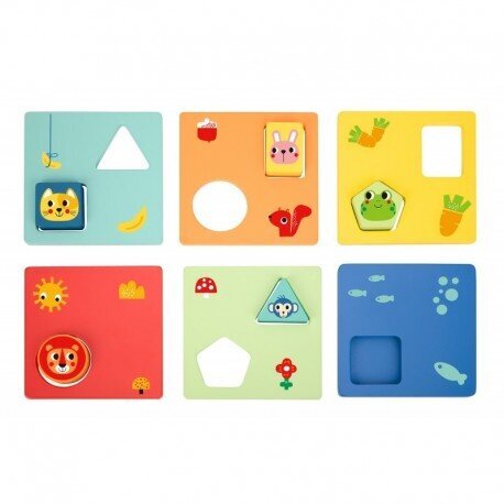 TOOKY TOY Montessori pusle. Loomade kujundid ja värvid 6 FSC tahvel hind ja info | Arendavad mänguasjad | kaup24.ee