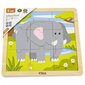 VIGA Handy Wooden Puzzle Elephant 9 tükki hind ja info | Arendavad mänguasjad | kaup24.ee