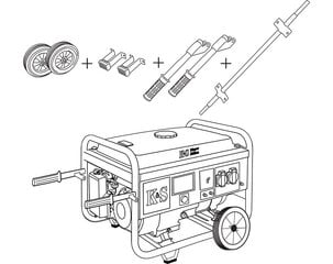 Transpordikomplekt "Könner ja Söhnen" KS 10 KIT цена и информация | Запчасти для садовой техники | kaup24.ee