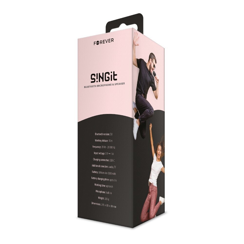 Forever Bluetooth microphone with speaker BMS-500 pink hind ja info | Mikrofonid | kaup24.ee