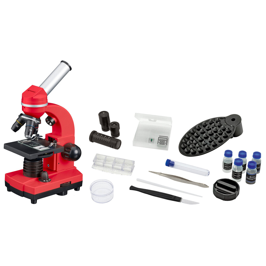 BRESSER Junior mikroskoop BIOLUX SEL punane hind ja info | Mikroskoobid ja teleskoobid | kaup24.ee