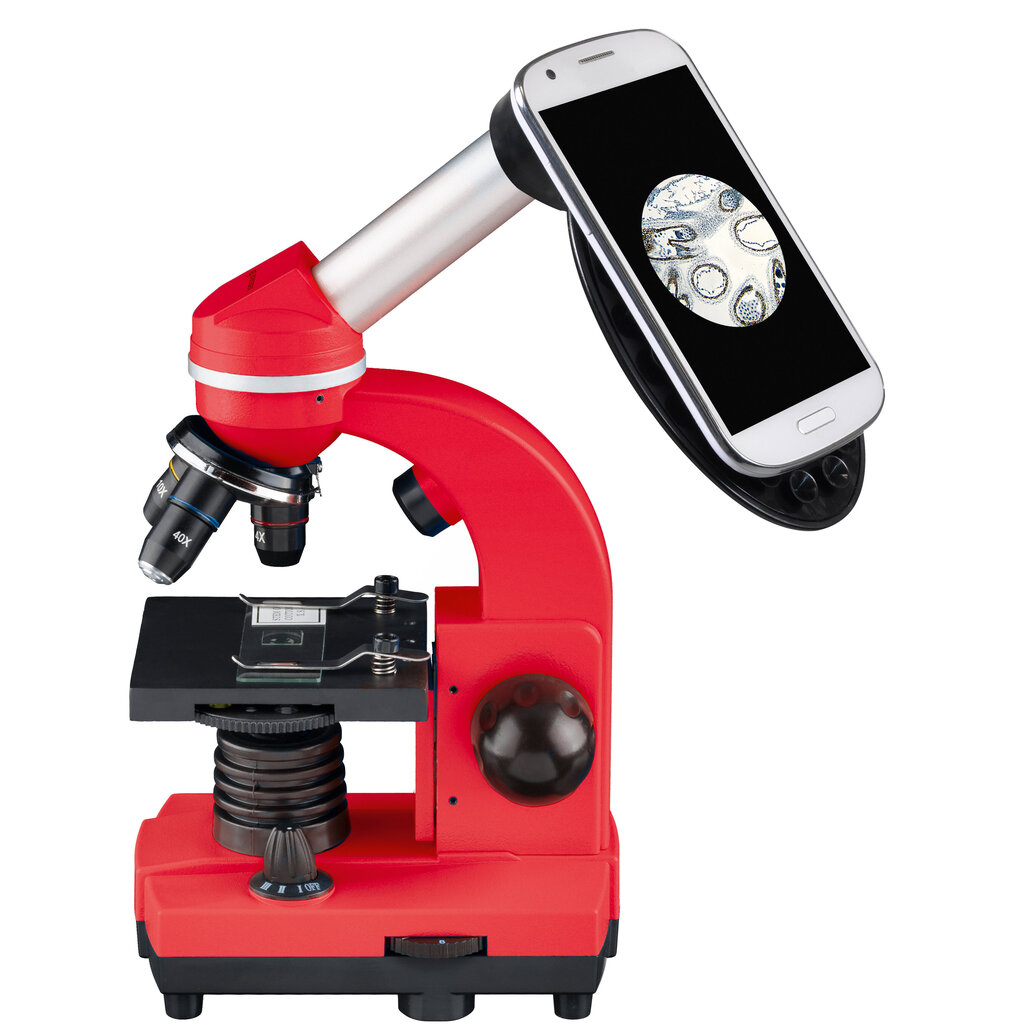 BRESSER Junior mikroskoop BIOLUX SEL punane hind ja info | Mikroskoobid ja teleskoobid | kaup24.ee