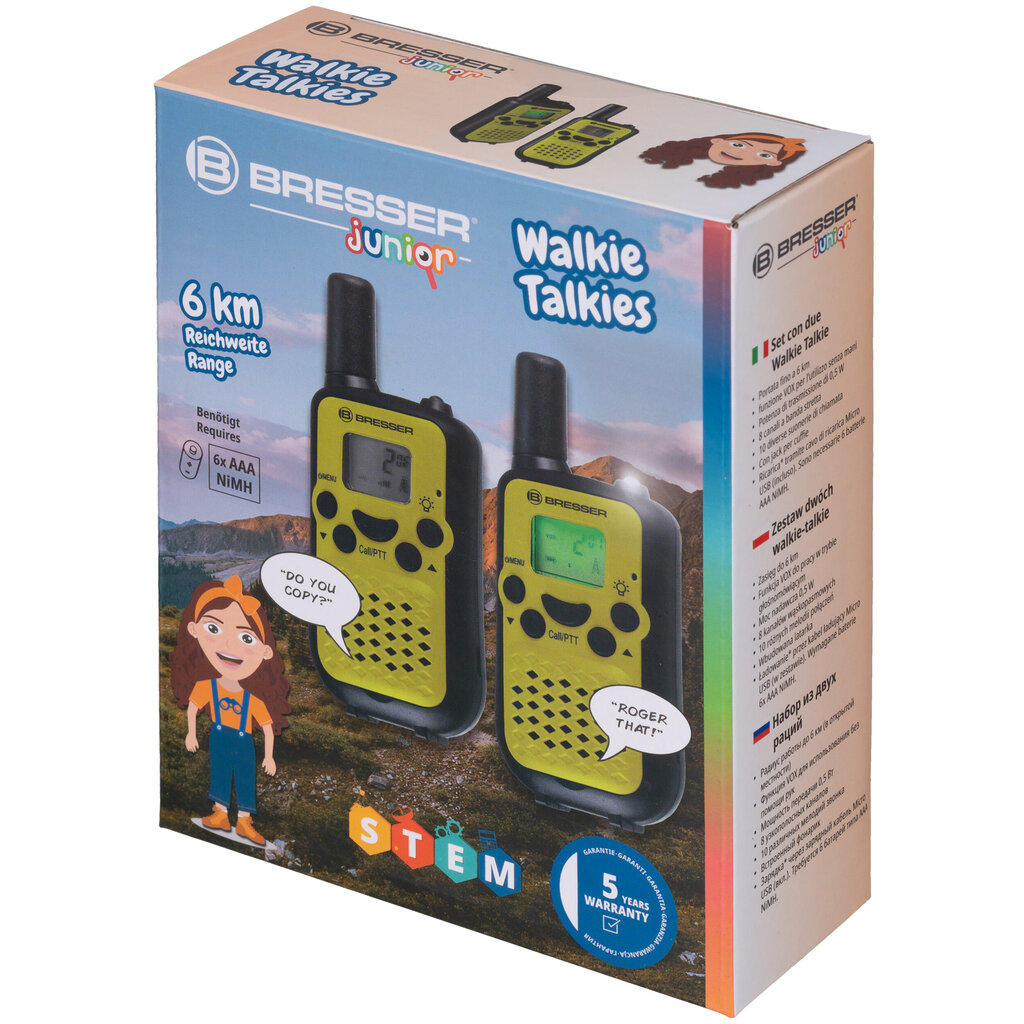 BRESSER JUNIOR Walkie Talkie komplekt цена и информация | Raadiosaatjad | kaup24.ee