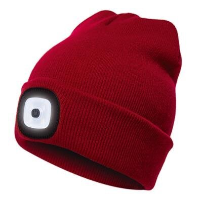 Taskulambiga müts Platinet , punane цена и информация | Peakaitsmed | kaup24.ee