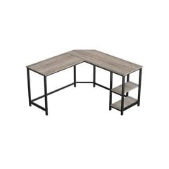 Угловой стол VASAGLE LWD72MB, серый цена и информация | Компьютерные, письменные столы | kaup24.ee