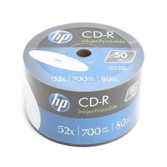 CD-Rs HP, 700MB 52X WHITE FF InkJet Prinditav SP*50 hind ja info | Vinüülplaadid, CD, DVD | kaup24.ee