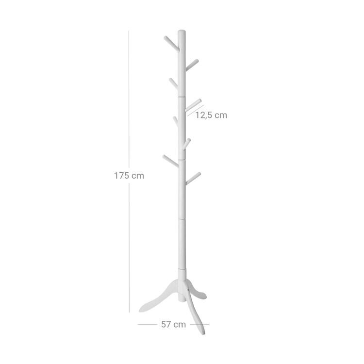 Sisseehitatud riidepuu VASAGLE RCR60WT, valge hind ja info | Riidestanged ja nagid | kaup24.ee